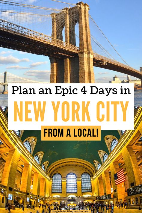 4 Days In New York, New York Trip Planning, New York Itinerary, Nyc Vacation, New York City Christmas, Trip To New York City, Nyc Spring, Nyc Travel Guide, Nyc Guide