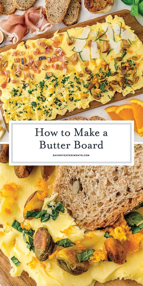 All the rage for entertaining, a Butter Board will be the talk of your party! Four flavored butters for crackers, bread or crudite. Flavored Butters, Butter Board, European Butter, Pinwheel Recipes, Flavored Butter, Charcuterie And Cheese Board, Charcuterie Recipes, Recipes Appetizers And Snacks, The Talk