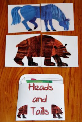 Brown Bear Brown Bear Activities, Eric Carle Activities, Bear Activities, Toddler Busy Bags, Brown Bear Brown Bear, Bear Brown, Heads And Tails, Bear Theme, Tot School