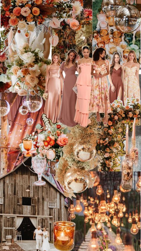 Rustic groovy whimsical wedding with orange and natural themes Whimsical Fall, Disco Wedding, Whimsical Wedding, Fall Floral, Fall Wedding, Orange, Floral, Autumn Wedding