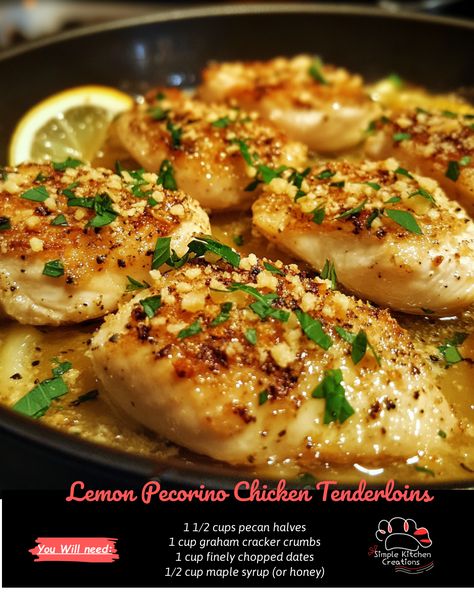 Indulge in the tangy and savory flavors of Lemon Pecorino Chicken Tenderloins with this delicious recipe! Perfect for a quick and easy weeknight dinner, these tender chicken strips are marinated in zesty lemon juice and topped with a sprinkle of sharp Pecorino cheese. Your taste buds will thank you! #chickendinner #lemonpecorino #easyrecipe #deliciousflavors Bacon Wrapped Shrimp, Cheesy Breadsticks, Chicken Tenderloin Recipes, Chicken Tenderloins, Pecorino Cheese, Tenderloin Recipes, Chicken Cordon Bleu, Easy Weeknight Dinner, Chicken Strips