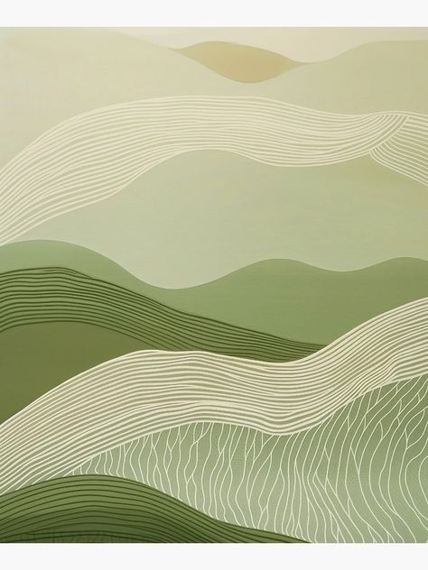 "Japandi Wall Art -Calming Zen Waves in Sage Green, Moss and Beige" Mounted Print for Sale by NIKOLAY GACHEV | Redbubble Zen Aesthetic, Subang Jaya, Japandi Wall, Evil Eye Art, Japandi Wall Art, Sage Green Walls, Architecture Collage, Beige Walls, Green Wall