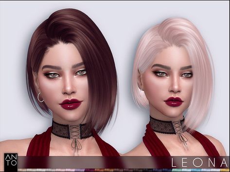 Bob hair for your sims Found in TSR Category 'Sims 4 Female Hairstyles' Female Hairstyles, Asymmetrical Bob Haircuts, Die Sims 4, Pelo Sims, The Sims 4 Download, Layered Bob Hairstyles, Sims Hair, Popular Haircuts, Bob Hair