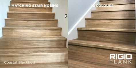 Rigid Plank Hybrid Flooring | Proline Floors Australia Hybrid Flooring Australia, Stairs Remodel, Hybrid Flooring, Stair Remodel, Stair Case, Stair Nosing, Wooden Stairs, Flooring Ideas, Coastal Homes