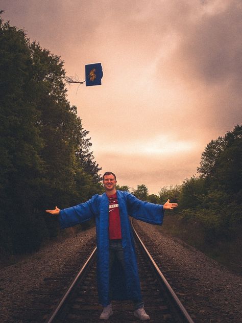 Railroad Graduation Pictures, Cap And Gown, Graduation Pictures, Shoot Ideas, Senior Pictures, Photo Shoot, Academic Dress