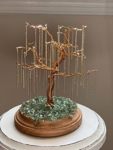 Copper Wire Crafts, Copper Wire Art, Wire Tree Sculpture, Bijoux Fil Aluminium, Weeping Willow, Art And Crafts, Wire Tree, Tile Shower Ideas, Diy Crafts Hacks