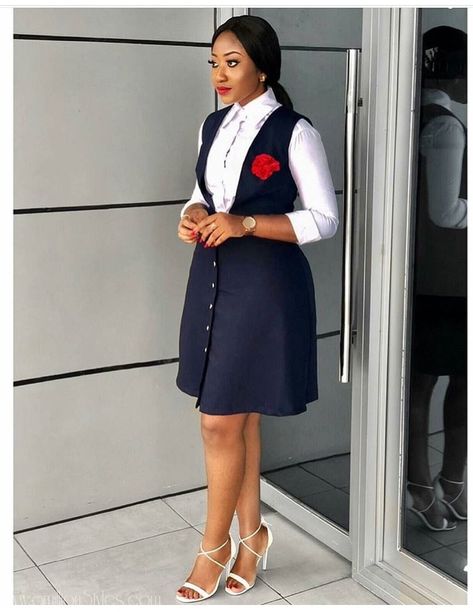 Improve Your Workwear Style With These Super Stylish Outfits – A Million Styles Office Wear Dresses, Chique Outfit, Corporate Dress, African Fashion Skirts, Workwear Style, African Wear Dresses, Corporate Attire, Office Wear Women, Work Dresses For Women