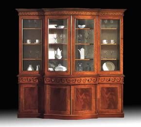 Breakfront China Cabinet, French Sideboard, Rococo Furniture, Key Locks, Veneer Door, David Michael, Antique Sideboard, China Display, Wayfair Furniture