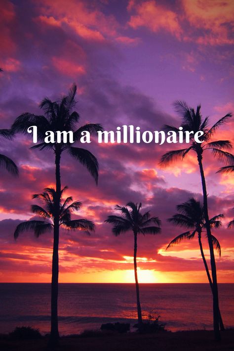 I am a millionaire. I Am A Millionaire, Life Vision Board, Millionaire Minds, Wealth Affirmations, Manifesting Money, Money Affirmations, Manifestation Affirmations, Millionaire Mindset, Manifestation Quotes