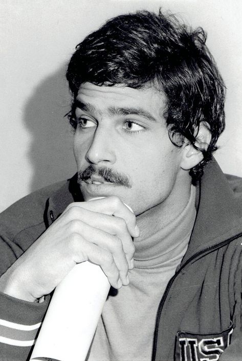 Nine-time Olympic Gold Medalist in swimming, Mark Spitz, was born on February 10, 1950 in Modesto, California. Image of Spitz at a press conference in 1972 via Wikimedia Commons, public domain Mark Spitz, Olympic Swimmers, Swim Club, Santa Clara, Famous Faces, Wikimedia Commons, Victorious, The Past, Male Sketch