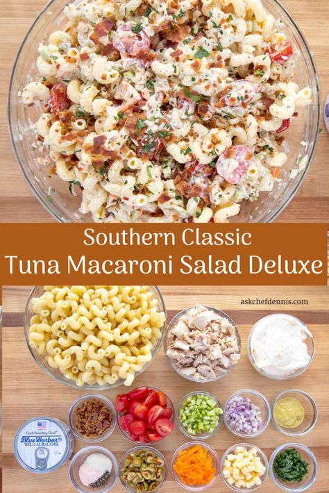 Condiment Bowls, Tuna Macaroni Salad, Cold Salads, Restaurant Style Recipes, Tuna Salad Pasta, Food Salad, Cafe Delites, Lunch Inspiration, Macaroni Salad Recipe