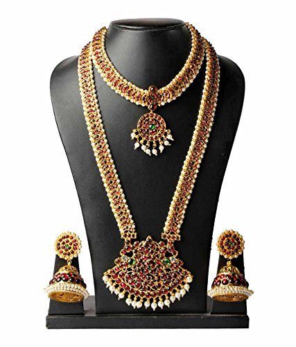 Necklace Set / Jewellery Set set Bharatanatyam Jewellery with all ornaments Made with Red quality Kemp stones WEDDING Set For Women By Manav Company Bharatanatyam Jewellery, Dance Ornaments, Wedding Jewelry Sets Bridal Jewellery, Bridal Jewelery, Bridal Jewels, Golden Colour, Jewelry Set Design, Dance Jewelry, India Jewelry