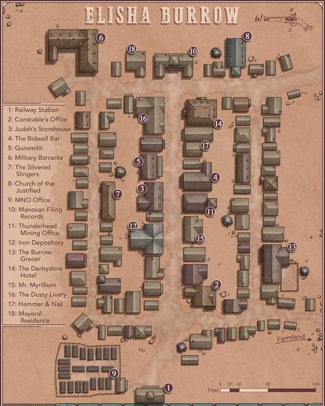 🤠Welcome to Elisha Burrow! Released in full on Patreon yesterday, this frontier town is one of the first players encounter in our Great Expanse campaign setting. . . . . #dnd #dungeonsanddragonsart #dungeonsanddragonsart #fantasy #d20 #gaming #tabletoprpg #rpg #roleplay #dndmap #cartography #fantasymap #mapmakers #leveldesign #battlemap #illustration #digitalart #photoshop #artwork #ttrpg West Map, Cowboy Town, D20 Modern, Old Western Towns, Western Games, Edge Of The Empire, Dungeons And Dragons Art, West Town, Savage Worlds