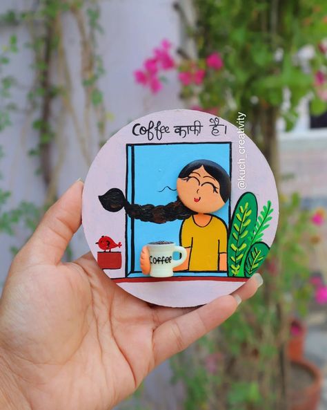 These cuties are now available! (website link in bio) 🙂🙌 #fridgemagnets Surprise Surprise, there's free shipping on every order (no minimum order value) ☺️🤩 ________ #handmade #fridgemagnets #smallbusinessindia #makeinbharat #makeinindia #vocalforlocal Fridge Magnets Drawing, Freeze Magnet Idea, Coaster Art Ideas, Mdf Fridge Magnets, Christmas Bazar, Diy Phone Stand, Mdf Art, Return Gifts For Kids, Clay Painting