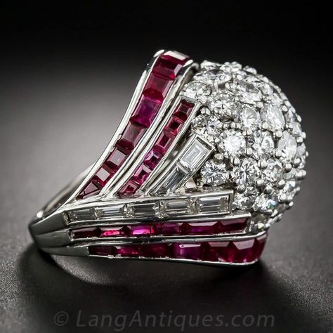 Search results for "Sapphire ring" | Antique Jewelry University Ruby Cocktail, Bijoux Art Deco, Deco Retro, Baguette Diamonds, Ruby Jewelry, Deco Jewelry, Bling Rings, Fabulous Jewelry, Art Deco Ring