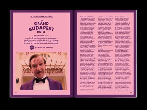 La Septième Obsession, “Wes Anderson” issue - Fonts In Use Wes Anderson Layout, Magazine Page Design, Cinema Magazine, Bridge Project, Wes Anderson Style, French Dispatch, Literary Magazine, Steve Zissou, Magazine Ideas