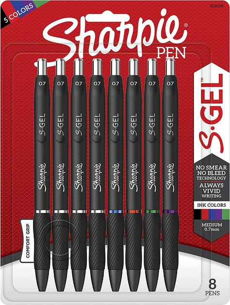 When I draw analog, doodling and goofing around, or just writing something, I LOVE these pens! I currently have four of them on my desk and two in my truck. I like drawing them, getting the base of a cartoon down, then hitting it with a Pentel brush pen for thickness and effects. This fine pen has never let me down! *** As an Amazon Associate I earn from qualifying purchases. Sharpie Colors, Drawing Pens, Sharpie Pens, Gel Pens Set, Gel Medium, Gel Ink Pens, Writing Tasks, Gel Tips, Writing Pens