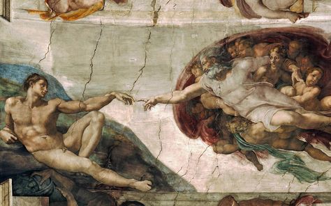 1920x1200 Wallpaper - Michelangelo Museum Bored People, The Creation Of Adam, Most Famous Paintings, Religious People, Sandro Botticelli, Sistine Chapel, Inspiring People, Famous Art, Mesopotamia