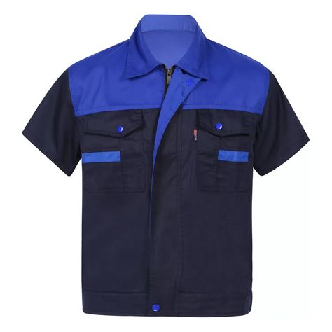 Mens Work Shirt Color Block Turn-Down Collar Workwear Motor Mechanic Uniform | eBay Mechanic Uniform, Mechanics Uniform, Notepad And Pen, Motor Mechanics, Factory Work, Mens Work Shirts, Collar Tshirt, Work Shirt, Work Tops