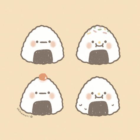 Sushi Stickers, 귀여운 음식 그림, 강아지 그림, Stickers Kawaii, Kawaii Illustration, Cute Animal Drawings Kawaii, Cute Doodles Drawings, Cute Kawaii Drawings, Cute Doodle Art