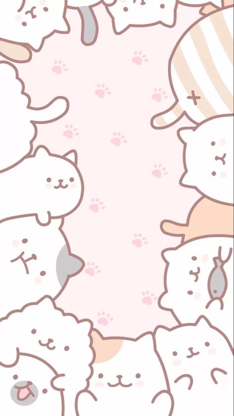 Kawaii Kitty Wallpaper, Kitty Cat Wallpaper, Cat Pink Wallpaper, Pink Cat Wallpaper, Wallpaper Cats, Images Kawaii, Iphone Wallpaper Kawaii, Whatsapp Wallpaper, Soft Wallpaper