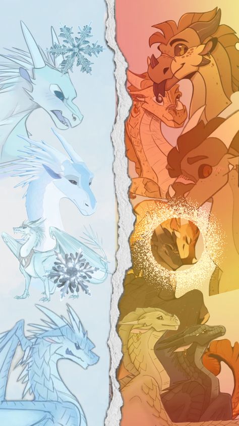 Wof Qibli, Dragon Comic, Wings Of Fire Dragons, Fire Video, Winter Family, Fire Art, Wings Of Fire, Winter Wallpaper, Cute Dragons