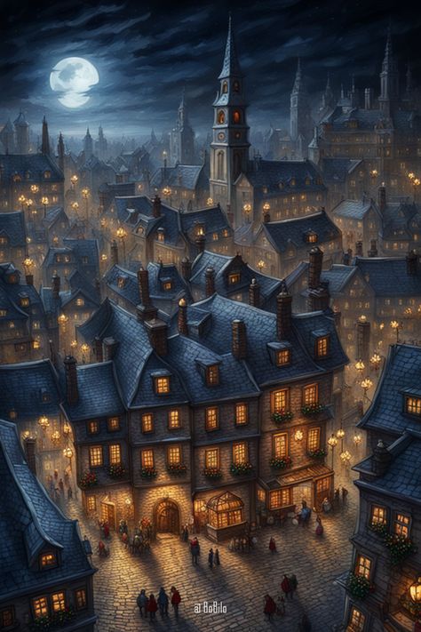 Explore the magical allure of digital artistry capturing fantastical winter cityscapes. These captivating scenes depict a wondrous blend of imagination and wintry urban beauty. Urban Fantasy Art, Fairytale Houses, House Tattoo, Urban Beauty, Best Book Covers, Gothic Design, Home Tattoo, Fantasy City, Fantasy Art Landscapes