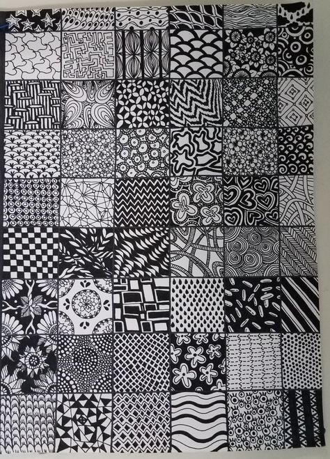 Black Pen Drawing Doodles, Black Pen Art Doodles, Zentangle Squares, Unique Zentangle Drawings, Pen Art Doodle, Sharpie Designs, Book Drawings, White Sharpie, Hand Doodles