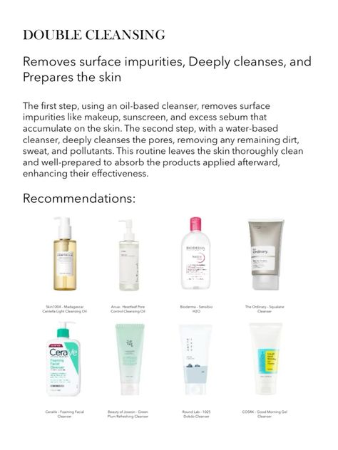 Double Cleanser For Oily Skin, Double Cleansing Products, The Ordinary Squalane, Double Cleanser, Face Regimen, Double Cleanse, Bioderma Sensibio, Oily Sensitive Skin, Cleanser For Oily Skin