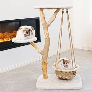 Cat Tower Diy, Cat Platform, Cat Resting, Cat Condos, Mid Century Cat, Cat Climbing Frame, Modern Cat Tree, Small Kittens, Cat Christmas Tree