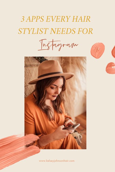 Apps For Hairstylists, Hair Stylist Instagram Handles, Instagram Posts For Hairstylists, Hair Stylist Marketing Ideas, Social Media Hair Stylist, Becoming A Hairstylist, Hairstylist Instagram Aesthetic, Hair Stylist Instagram Name Ideas, Instagram Story Ideas Hairstylist