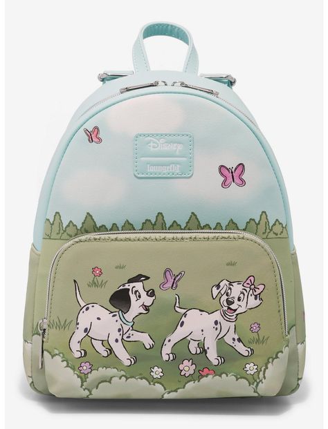 Loungefly Disney 101 Dalmatians Flower Field Mini Backpack | Hot Topic Exploding Kittens, Disney 101 Dalmatians, Loungefly Bag, Blue Beetle, Disney Bag, Loungefly Disney, 101 Dalmatians, Backpack Brands, Retro Tv