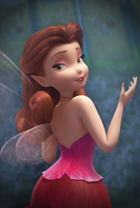 Adorable! Amy Character, Rosetta Fairy Aesthetic, Rose Character, Rosetta Cosplay, Red Fairy, Rosetta Tinkerbell, Rosetta Fairy, Tinkerbell Characters, Tinkerbell Movies