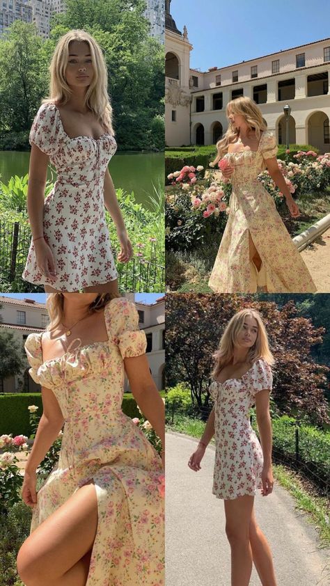 Backless Sundress, Dresses Cottagecore, Floral Dress Outfits, Cute Dress Outfits, Cute Spring Outfits, Boho Dresses, Elegante Casual, Split Maxi Dress, Boho Floral Dress