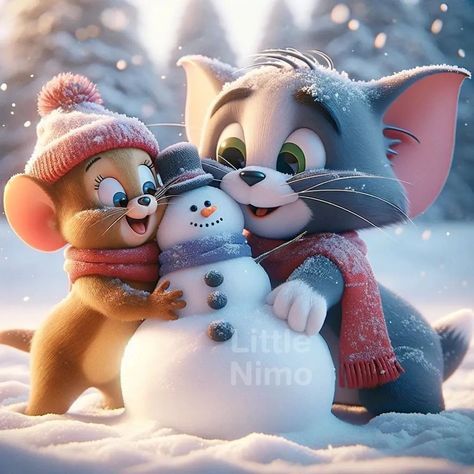 Christmas Tom And Jerry, Minnie Mouse Pics, Tom Und Jerry, Tom And Jerry Pictures, Tom And Jerry Wallpapers, William Hanna, Tom And Jerry Cartoon, Tom Y Jerry, Cartoon Clip