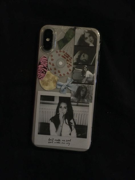 case iphone lana del rey Cell Phone Cases Diy, Aesthetic Lana Del Rey, Cool Backgrounds For Iphone, Cases Aesthetic, Laptop Decoration, Lana Del Rey Vinyl, Iphone Case Stickers, Collage Phone Case, Pretty Iphone Cases