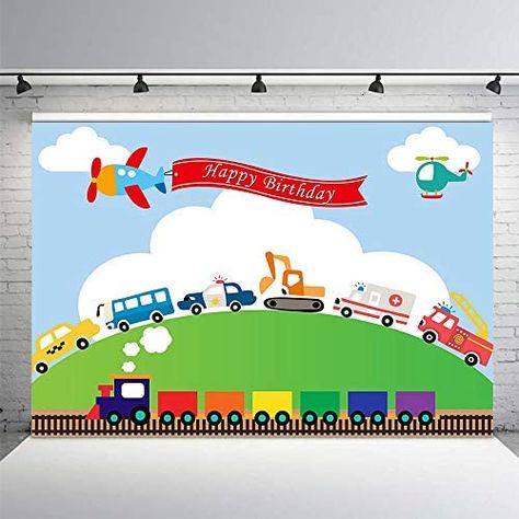 Planes Birthday Party, Transportation Birthday Party, Transportation Party, Planes Birthday, Transportation Birthday, School Kids Crafts, 2nd Birthday Boys, Birthday Party Backdrop, Rainbow Birthday Cake