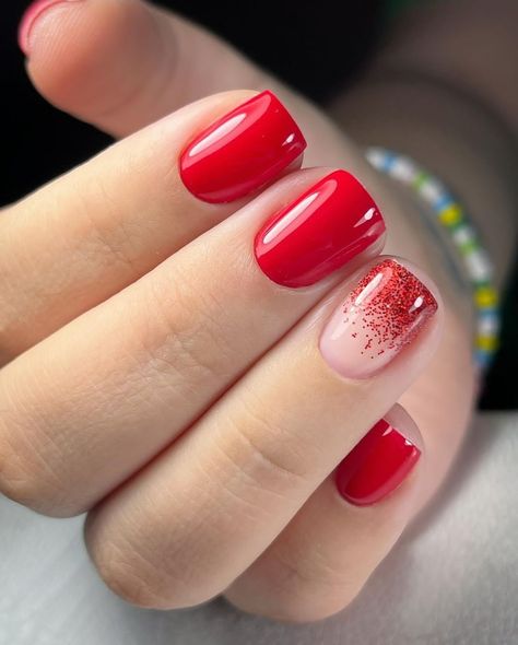 Short Nail Ideas, Trendy Summer Nails, Red Gel Nails, Vintage Nails, Gel Nails Diy, Short Nail, Ideas Nails, Short Acrylic Nails Designs, Nail Designs Glitter