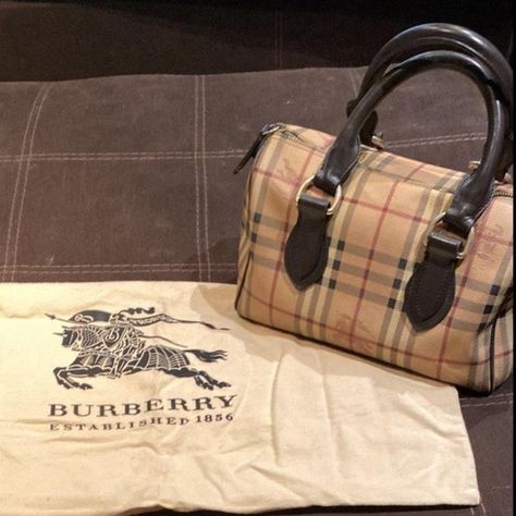 Burberry Haymarket Check Small Chester Bowling Bag Burberry Bowling Bag, Small Bag Aesthetic, Bowling Bag, Bag Aesthetic, Bowling Bags, Bags Aesthetic, Burberry Handbags, Beaded Bags, Vintage Handbags