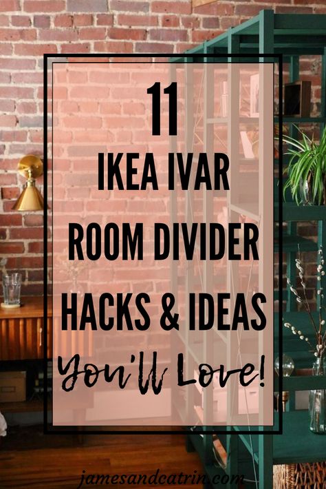 These Ikea Ivar room divider hacks and ideas will give you options to create a stunning room divider or folding screen all by yourself, on a budget. #ikeahacks #ivarroomdivider #ivarfoldingscreen #roomdividerhack #foldingscreenhack Wooden Wall Divider Ideas, Restaurant Room Divider Ideas, Room Divider Furniture Ideas, Using Cabinets As Room Divider, Wheeled Room Divider, Creating A Room Divider Small Spaces, Making A Room Divider, Standing Room Dividers, Ikea Hack Room Divider Bookshelves