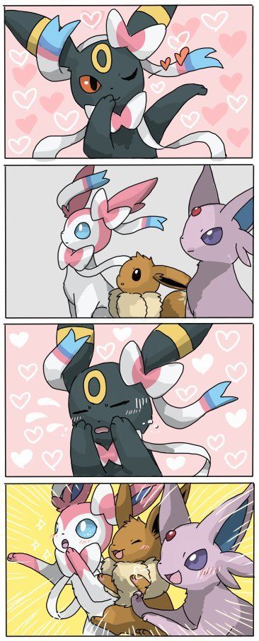 Eeveelutions Comic, Umbreon Wallpaper, Eeveelutions Art, Cute Eevee, Eeveelution Squad, Eevee Comic, Pikachu Wallpaper Iphone, Eevee Cute, Funny Pokemon