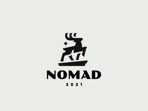 Nomad by Andrew Korepan on Dribbble Tribe Logo Design, Scandinavian Logo Design, Deer Logo Design, Wildlife Logo, Animal Logo Design, Brewery Logo, Minimalist Logo Branding, Animals Logo, Animal Logos