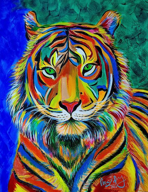 Tiger Painting, Acrylic Painting