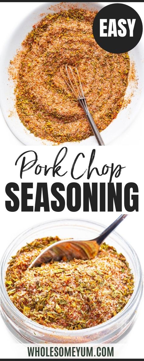 Pork Chop Seasoning Recipe Season Pork Chops, Quick Pork Chops, Low Carb Pork Chops, Chip Seasoning, Healthy Pork Chops, Healthy Pork Chop Recipes, Pork Spices, Pork Chop Recipes Grilled, Pork Chop Seasoning