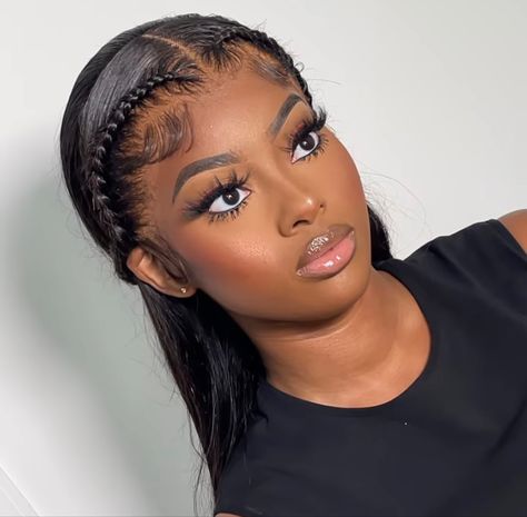 Braided Frontal Wig, Frontal Styling, Youtube Hair Tutorials, Lace Wigs Styles, Birthday Makeup Looks, Soft Makeup Looks, Quick Braided Hairstyles, Peinados Recogidos, Model Pose