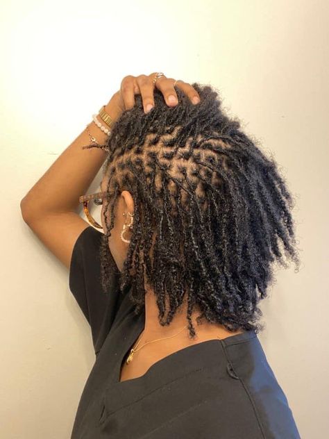 Comb Coil Micro Locs, Small Twist Locs, Sister Locs Black Women Hairstyles, Xs Starter Locs, Micro Locs Journey, Black Microlocs, Shoulder Length Microlocs, Mini Twist Starter Locs, Micro Locs Black Women