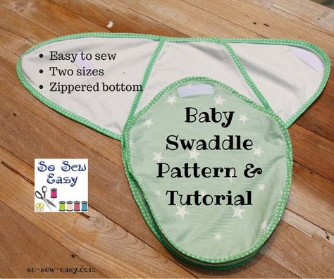 Baby Swaddle Pattern and Tutorial, in sizes small and medium. A great gift for any new or expectant mother. Swaddle Pattern, Swaddle Blanket Pattern, Baby Swaddle Pattern, Baby Swaddle Wrap, Easy Baby Blanket, Sewing Instructions, Trendy Sewing, Baby Sewing Projects, Baby Sewing Patterns