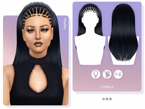 [EnriqueS4] Maddy Hairstyle | EnriqueS4 on Patreon Canon Event, Rory And Logan, Amber Hair, Cc Shopping, Sims 4 Patreon, Sims 4 Traits, Y2k Hair, Pelo Sims, Sims 4 Cc Folder