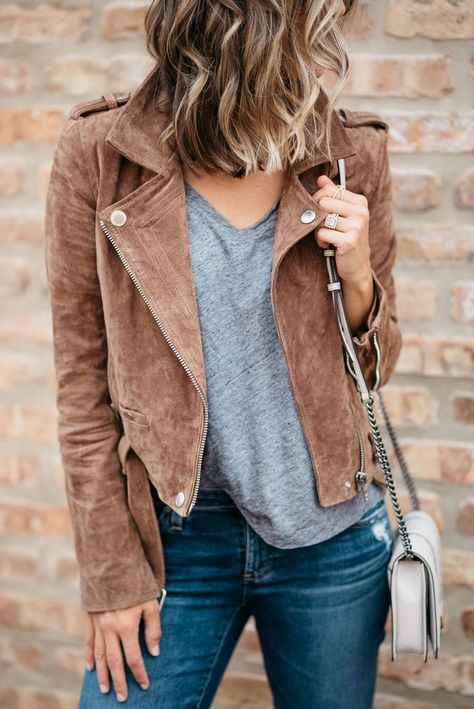 A Moto Jacket + 5 Universal Motherhood Truths | my kind of sweet | fall style | mom life | casual style | real mom style | outfit idea | denim Youtube Style, Casual Mom Style, Fashion Queen, 50 Style, Instagram Style, Jacket Outfit, Ag Jeans, Pants Style, Cute Fall Outfits