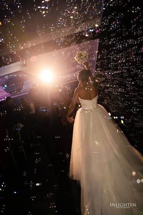 what a fun idea! a bubble entrance! My Best Friend My Husband, Were Getting Married, Wedding Bubbles, Amazing Weddings, Wedding Pic, Water Drops, My Best Friend, Outer Space, Pic Ideas